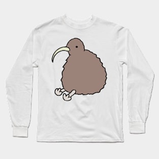 Round kiwi bird drawing Long Sleeve T-Shirt